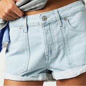 We The Free Light Blue Jean Shorts